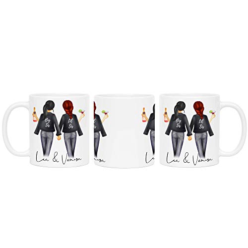 Kiddle-Design Beste Freundinnen Tasse Personalisiert Beste Freundin Name Geschenk Freundinnengeschenk Kaffeetasse - 4