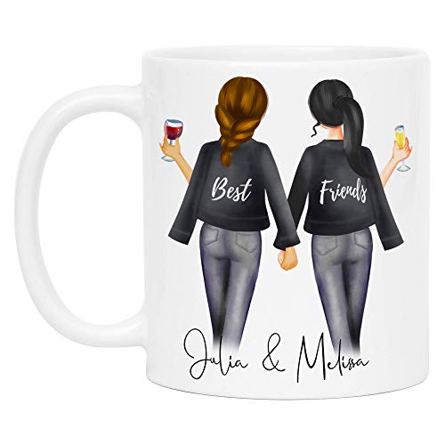 Kiddle-Design Beste Freundinnen Tasse Personalisiert Beste Freundin Name Geschenk Freundinnengeschenk Kaffeetasse - 6
