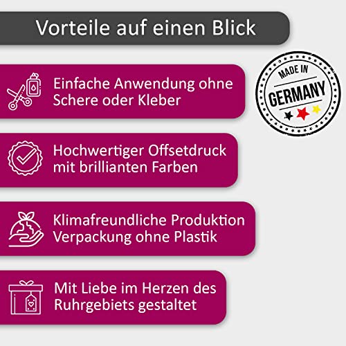 Aufkleber-Set passend für Merci Schokolade zum Geburtstag mit vorgedruckten und blanko Aufklebern I selbstklebend I kreative Geschenk-Idee I Individuell I ohne Schokolade I dv_786 - 5