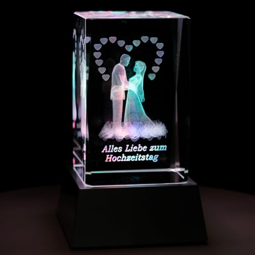 Kaltner Präsente LED Kerze Kristallglas Hochzeit - 5