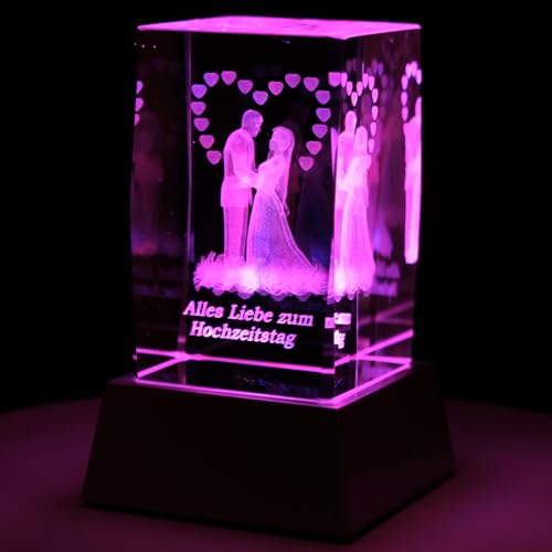 Kaltner Präsente LED Kerze Kristallglas Hochzeit - 6