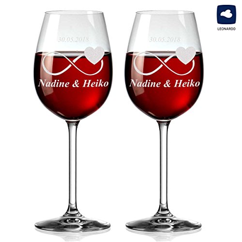 Leonardo Weingläser mit Gravur - 7