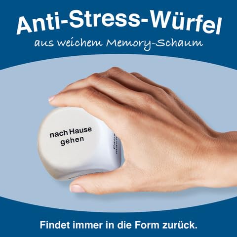 Anti-Stress Würfel, Entscheidungswürfel, Decisionmaker zum Knautschen als Anti Stress Mittel und zum Entspannen, 6 cm - 3