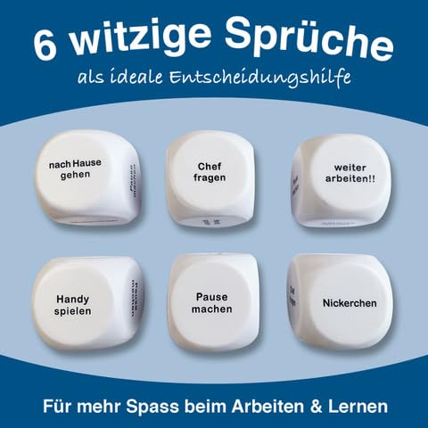 Anti-Stress Würfel, Entscheidungswürfel, Decisionmaker zum Knautschen als Anti Stress Mittel und zum Entspannen, 6 cm - 5