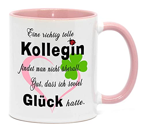 Tasse Eine so Tolle Kollegin in hochwertiger Qualität, beidseitig bedruckt. Für die beste Lieblingskollegin zum Abschied oder einfach mal so in jedem Büro. Ein nettes Danke am Arbeitsplatz. Rosa