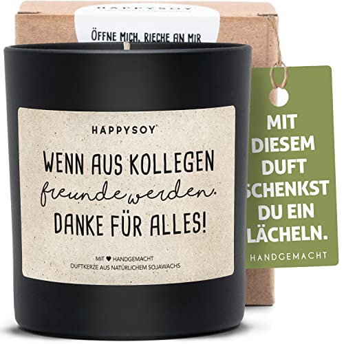 Danke sagen Kollegen Duftkerze im Glas mit Spruch aus Soja - 100% natürlich handgemacht nachhaltig - persönliches Geschenk liebevolle Geschenkidee Geburtstagsgeschenk beste Arbeitskollegin Dankeschön