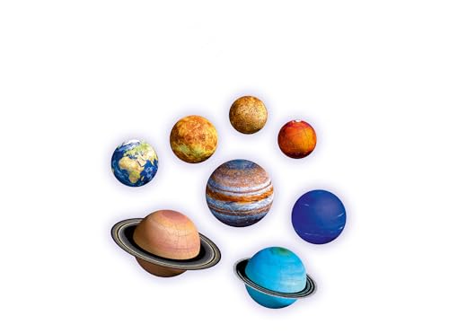 Ravensburger 3D Puzzle Planetensystem für Kinder ab 6 Jahren – 8 Puzzleball-Planeten als Sonnensystem Modell mit Poster – Modellbau ganz ohne Kleben - 8