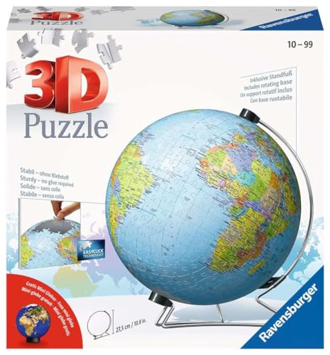 Ravensburger 3D Puzzle 11159 - Globus in deutscher Sprache - 540 Teile