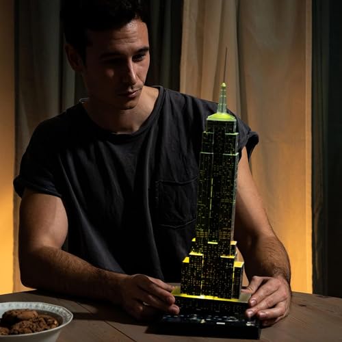 Ravensburger 3D Puzzle Empire State Building bei Nacht, für Kinder und Erwachsene, Wahrzeichen von New York im Miniatur-Format, Leuchtet im Dunkeln - 2