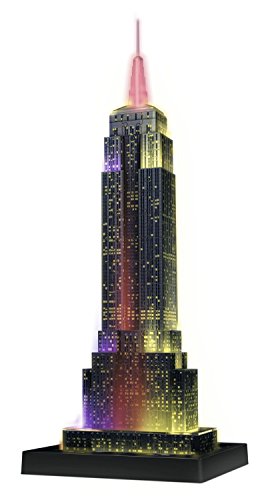 Ravensburger 3D Puzzle Empire State Building bei Nacht, für Kinder und Erwachsene, Wahrzeichen von New York im Miniatur-Format, Leuchtet im Dunkeln - 4