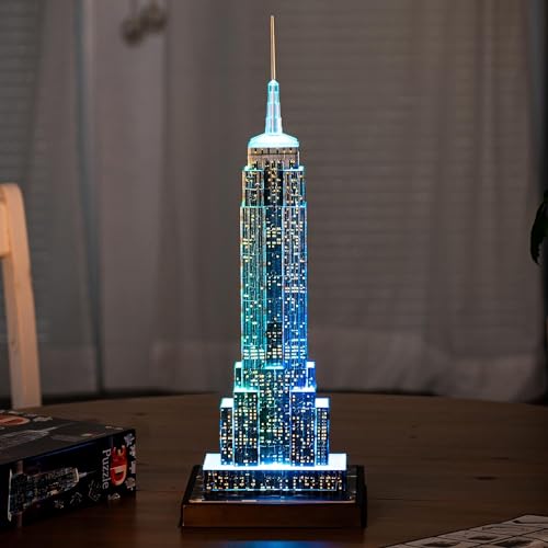 Ravensburger 3D Puzzle Empire State Building bei Nacht, für Kinder und Erwachsene, Wahrzeichen von New York im Miniatur-Format, Leuchtet im Dunkeln - 4