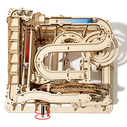 Robotime Murmelbahn Holz 3D Puzzle Erwachsene Kugelbahn Spiel Perpetuum Mobile Mechanische Technik Spielzeug Modell bausatz Kinder ab 14