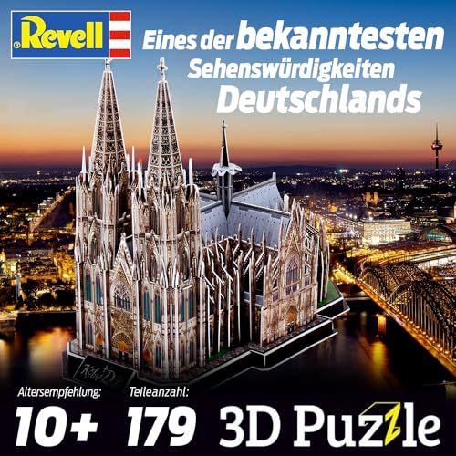 Revell 3D Puzzle 00203 Dom, die Kathedrale der Stadt Köln und eines ihrer Wahrzeichen Die Welt in 3D entdecken, Bastelspass für Jung und Alt, farbig - 2