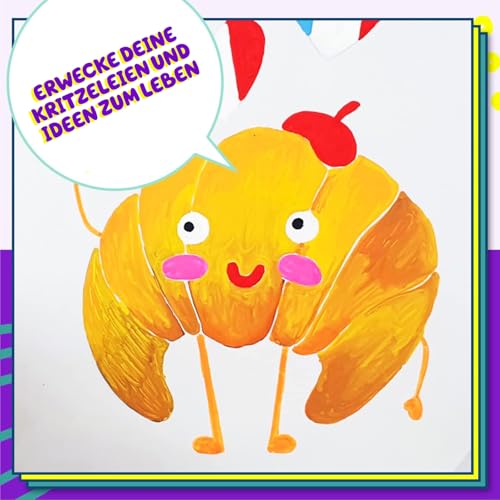 10 Neon Kreidestifte für Tafel & Fenster 6mm | Ideal als Fensterstifte, Kreidestift, Kreidemarker, Folienstift, Glasmalstifte, Tafelstift & Whiteboard Marker | Feucht abwischbar | Von Chalkola - 6