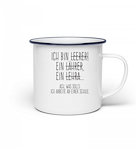 Chorchester Hochwertige Emaille Tasse - Perfekt für jeden Lehrer!