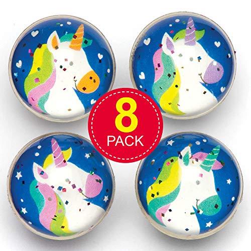 Baker Ross Glitzerflummis „Regenbogen-Einhorn“ für Kinder – perfekt als kleine Partyüberraschung für Kinder (8 Stück) - 2