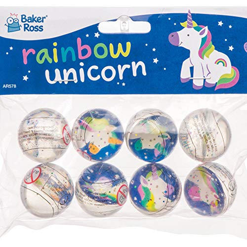 Baker Ross Glitzerflummis „Regenbogen-Einhorn“ für Kinder – perfekt als kleine Partyüberraschung für Kinder (8 Stück) - 5