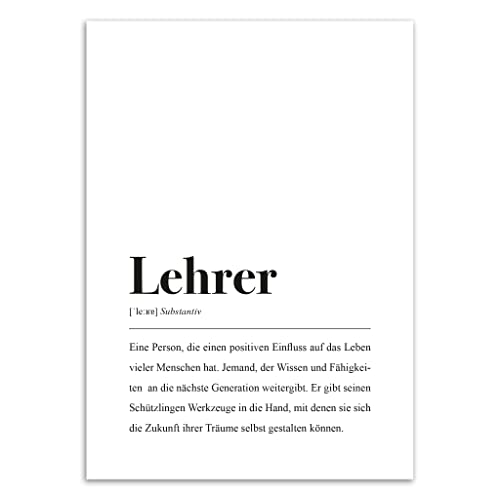 Lehrer Definition: DIN A4 Plakat