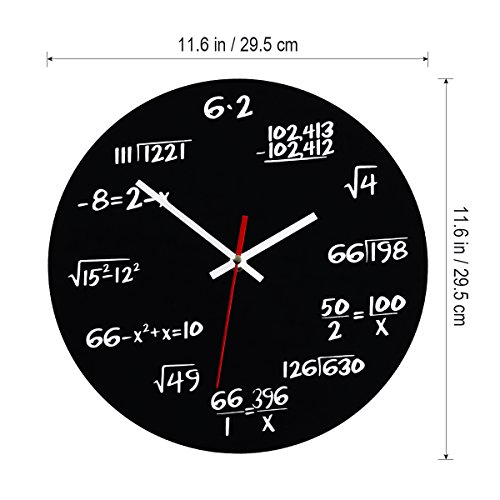 VORCOOL Mathematik Wanduhr Kreative Runde Wanduhr Klassenzimmer Büro Haus Dekoration Lehrer Studenten Geschenk - 6