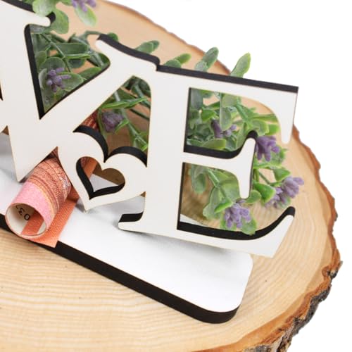 DEKO AUFSTELLER mit Herzen LOVE inkl. Personalisierung – Größe ca. 20 x 8 cm - 4