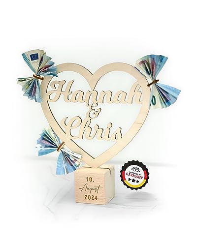 Individuelles Geschenk zur Hochzeit aus Holz"Herz"