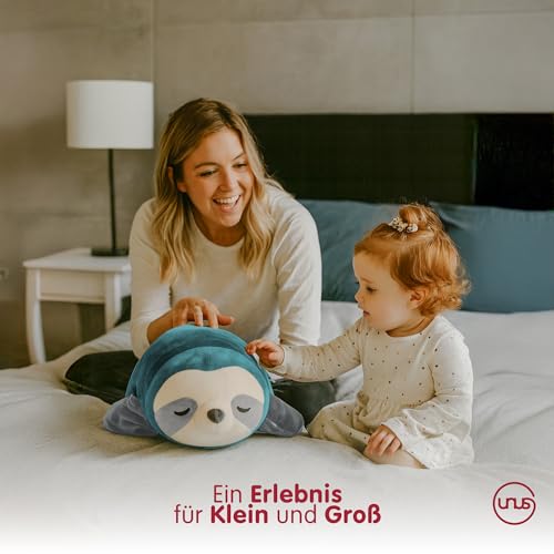 UNUS Seitenschläferkissen Stillkissen Lagerungskissen Faultier Kissen für Kinder Dekoration extrem weich 50 cm Türkis - 4