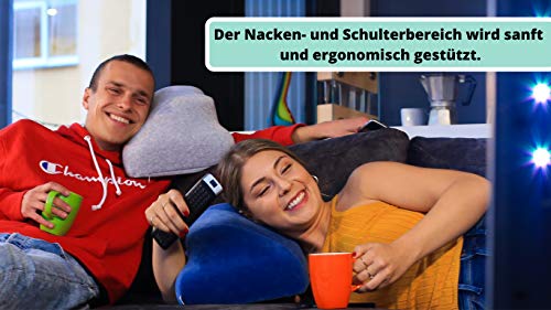 Netpill - Nackenkissen für Zuhause und Homeoffice I Innovatives Stützkissen zum Fernsehen I Ergonomisches Kopfkissen gegen Verspannungen - 6