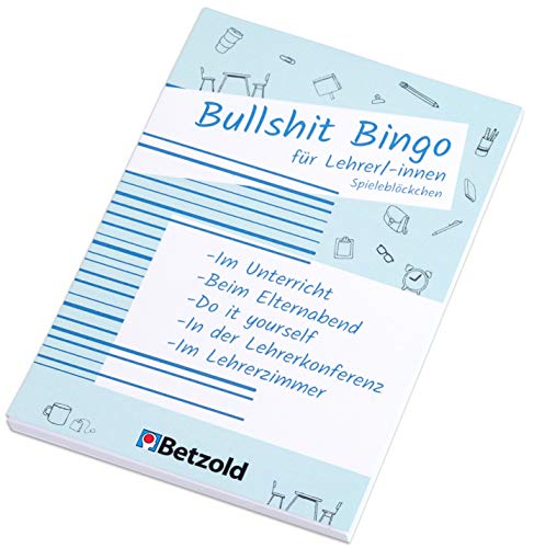 Betzold 758704- Bullshit-Bingo Spieleblöckchen – Geschenke für Lehrer/innen - 6