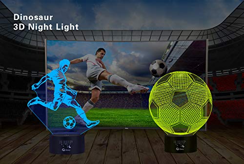 Fußball 3D Lampe,Besrina LED Nachtlicht Illusion Lampen 7 Farben ändern Berührungssteuerung USB Optische schreibtischlampe, Nachttischlampen für Kinder Weihnachten Geburtstag Beste Geschenk Spielzeug - 5