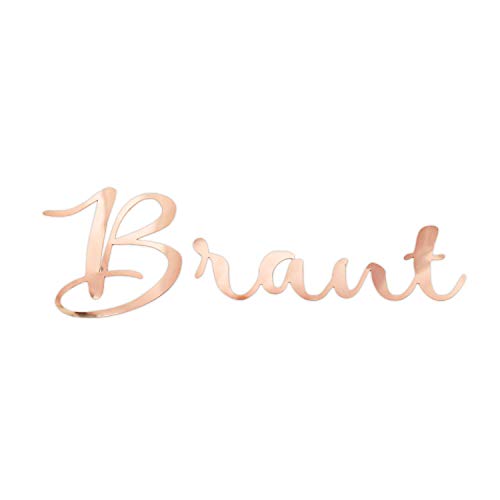 Oblique Unique® Bügelbild für JGA Junggesellinnenabschied Hochzeit - Braut - Team Braut - Braut Crew - Braut Security Bilder zum Aufbügeln Roségold (Braut)