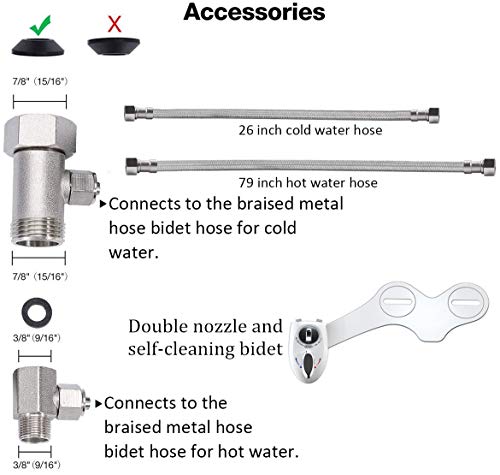 Bidet, PowerDoF EB8601 Selbstreinigende Düse Frischwasserspray Nichtelektrisch Mechanischer Bidet-WC-Aufsatz - 5