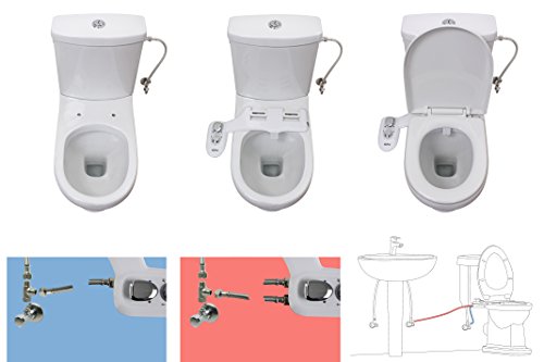 Deluy Dusch-WC, Platinum Series | Bidet mit Warmwasser (ohne Strom) | Po-Dusche, Taharet - 7