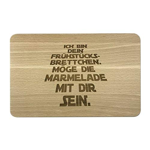 Laser Tattoo Das Frühstücksbrett aus Buche Holz - .möge die Marmelade mit dir Sein.