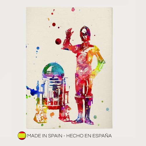 Nacnic Star Wars Poster Set | Star Wars Bilder in Aquarell-Art-Wand-Dekor-Kunst | Set von 4 Blättern | Ungerahmt A4 Größe | 250g Papier Hohe Qualität | Startseite Wohnzimmer-Dekoration - 4