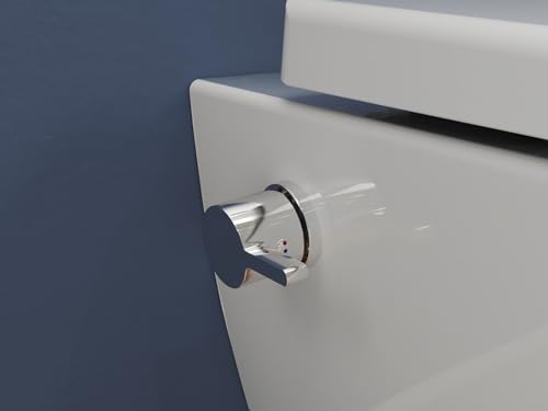 SSWW | Taharet WC | Inkl. Armatur und abnehmbarer Softclose Sitz | Dusch-WC | Hänge-WC | Toilette mit Bidet-Funktion | Hygienisch | Shattaf | Alpha Unterspülrand | 540 x 360 x 330 mm - 4