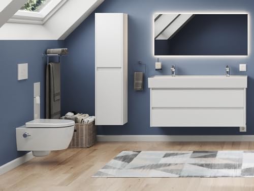 SSWW | Taharet WC | Inkl. Armatur und abnehmbarer Softclose Sitz | Dusch-WC | Hänge-WC | Toilette mit Bidet-Funktion | Hygienisch | Shattaf | Alpha Unterspülrand | 540 x 360 x 330 mm - 6