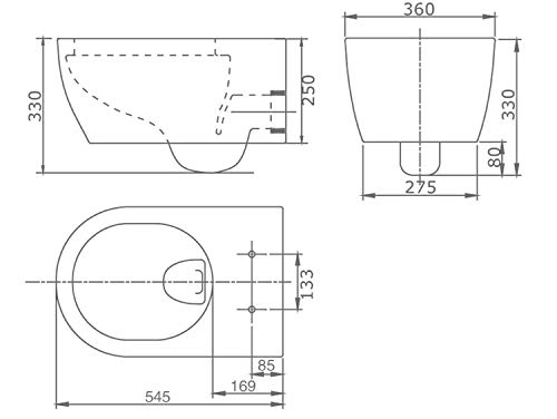 SSWW | Taharet WC | Inkl. Armatur und abnehmbarer Softclose Sitz | Dusch-WC | Hänge-WC | Toilette mit Bidet-Funktion | Hygienisch | Shattaf | Alpha Unterspülrand | 540 x 360 x 330 mm - 8