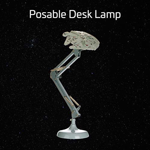 Paladone Millennium Falcon Posable Star Wars Schreibtischlampe, Geschenk für alle Altersgruppen, Grau, PP5056SW - 3