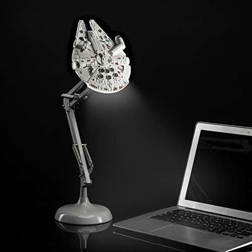 Paladone Millennium Falcon Posable Star Wars Schreibtischlampe, Geschenk für alle Altersgruppen, Grau, PP5056SW - 7