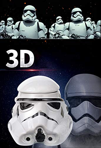 Hosoncovy Geschenk Kreative Star Wars 3D-Tasse Keramik-Kaffeetasse mit Deckel Kaffeetasse Milktea-Tasse Tasse Tee-Tasse mit Griff (Weiß) - 8