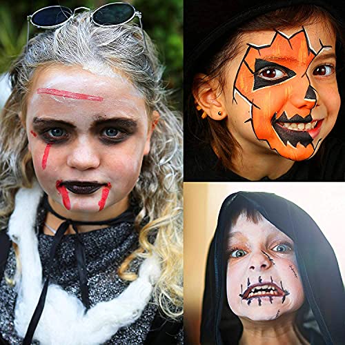 Kinderschminke Set, Xpaisson Schminkfarben Ultimatives Party Set Nichttoxisches 15 Farben für Kinder Parties Bodypainting Halloween Make-up - 7