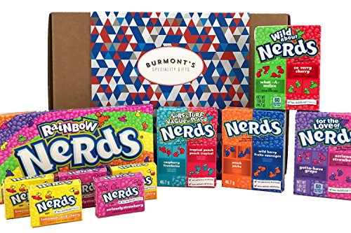 Wonka Nerds American Candy Selection Gift Box – 10 Packs – Hamper Exclusive To Burmont’s