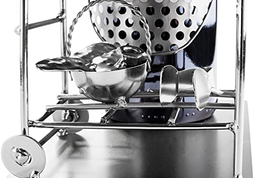 Brubaker Flaschenhalter Barbecue Metall Skulptur mit Geschenkkarte - 4