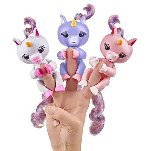 Fingerlings Einhorn rose mit Regenbogenmähne, interaktives Spielzeug, reagiert auf Geräusche, Bewegungen und Berührungen, rose - 4