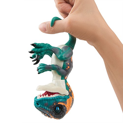 Wow Wee Fingerlings Untamed Velociraptor blau Fury – 3783 / interaktives Spielzeug, reagiert auf Geräusche, Bewegungen und Berührungen - 3