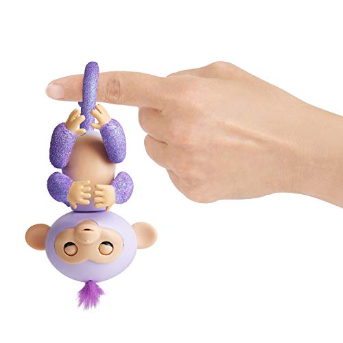 Fingerlings Glitzer Äffchen lila Kiki 3762 interaktives Spielzeug, reagiert auf Geräusche, Bewegungen und Berührungen - 5