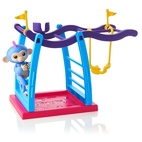 Fingerlings Spielset Klettergerüst mit Affenschaukel und Äffchen blau mit pinkem Haar Liv 3731 interaktives Spielzeug, reagiert auf Geräusche, Bewegungen und Berührungen - 3