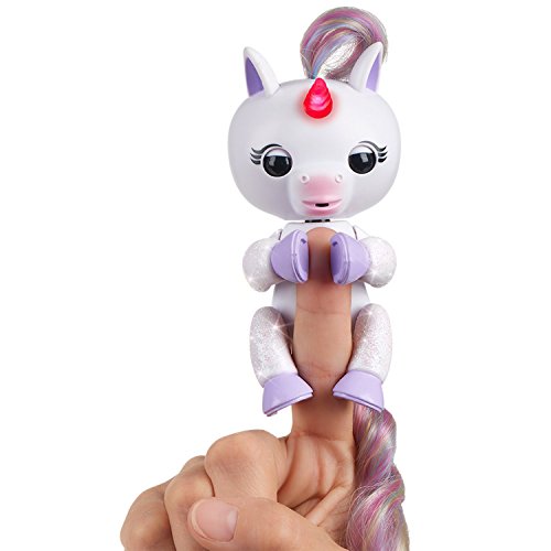 Fingerlings WOE-3728 Glitter WowWee Light up Unicorn-Mackenzie  , White - 2