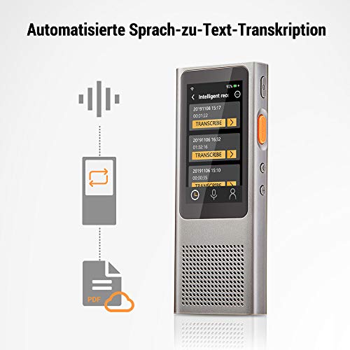 Langogo Minutes Online Übersetzer Sprachübersetzer,100+ Sprachen unterstützt, Voice Translator Diktiergerät mit echtzeiter Übersetzung und Texttranskriptionen, 2,45 Zoll Touchscreen, WLAN benötigt - 3