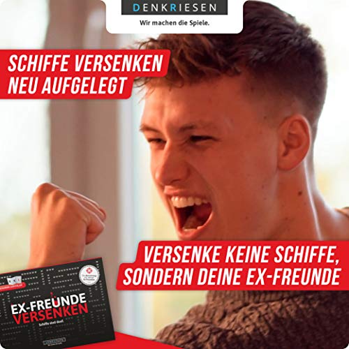 DENKRIESEN – EX-Freunde VERSENKEN – Schiffe sind doof -Schiffe versenken neu aufgelegt | Spielblock | Partyspiel | Reisespiel | Wichtelgeschenk | Geburtstagsgeschenk | Spiel für 2 Personen - 3